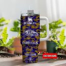 Baltimore Ravens NFL Camouflage Silver Logo Custom Stanley Quencher 30oz-40oz Stainless Steel Tumbler Hot And Cold Tumbler