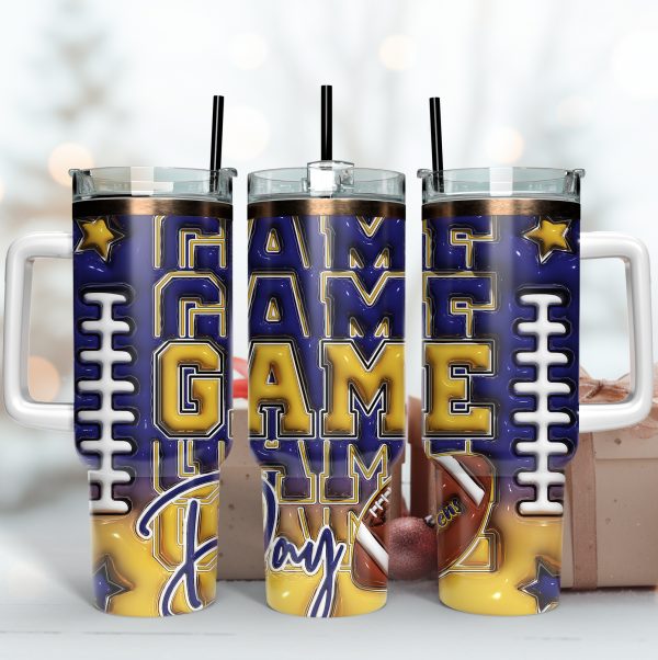 Baltimore Ravens NFL Game Day Custom Stanley Quencher 30oz-40oz Stainless Steel Tumbler Hot And Cold Tumbler