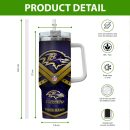 Baltimore Ravens NFL Custom Stanley Quencher 30oz-40oz Stainless Steel Tumbler Hot And Cold Tumbler