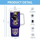 Baltimore Ravens NFL Custom Stanley Quencher 30oz-40oz Stainless Steel Tumbler Hot And Cold Tumbler