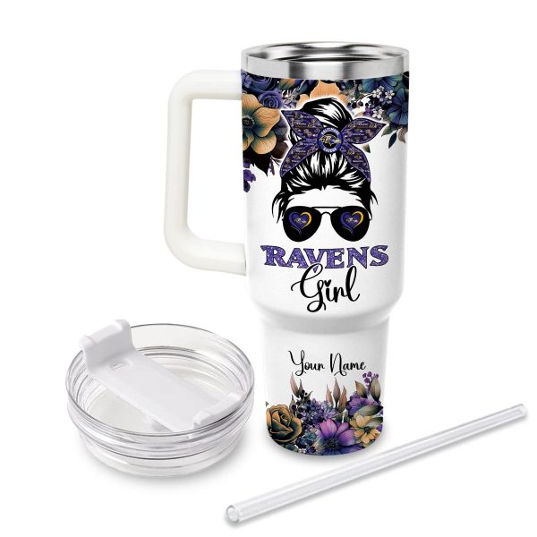 Baltimore Ravens NFL Custom Stanley Quencher 30oz-40oz Stainless Steel Tumbler - Image 3