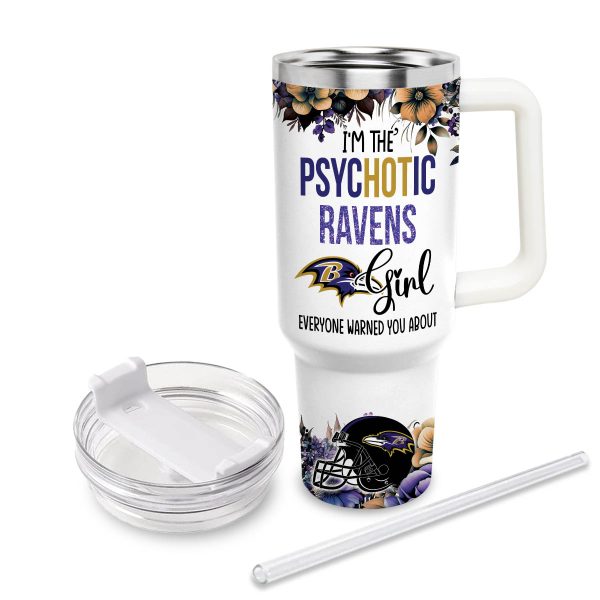 Baltimore Ravens NFL Custom Stanley Quencher 30oz-40oz Stainless Steel Tumbler - Image 4