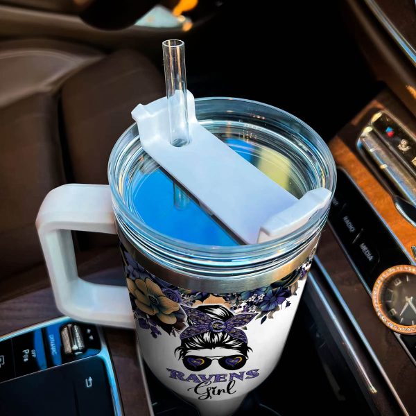 Baltimore Ravens NFL Custom Stanley Quencher 30oz-40oz Stainless Steel Tumbler - Image 5