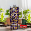 Baltimore Ravens NFL Camouflage Custom Stanley Quencher 30oz-40oz Stainless Steel Tumbler Hot And Cold Tumbler