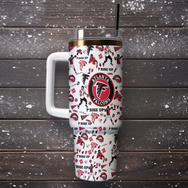 Atlanta Falcons NFL Custom Stanley Quencher 30oz-40oz Stainless Steel Tumbler Hot And Cold Tumbler - Image 2
