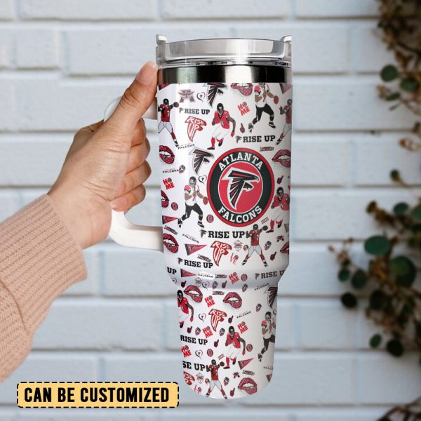 Atlanta Falcons NFL Custom Stanley Quencher 30oz-40oz Stainless Steel Tumbler Hot And Cold Tumbler - Image 3