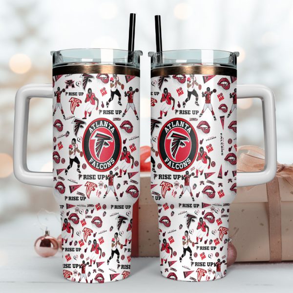 Atlanta Falcons NFL Custom Stanley Quencher 30oz-40oz Stainless Steel Tumbler Hot And Cold Tumbler - Image 4
