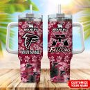 Atlanta Falcons NFL Tropical Floral Custom Stanley Quencher 30oz-40oz Stainless Steel