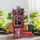 Atlanta Falcons NFL Mickey And Minnie Couple Custom Stanley Quencher 30oz-40oz Stainless Steel Tumbler Hot And Cold Tumbler