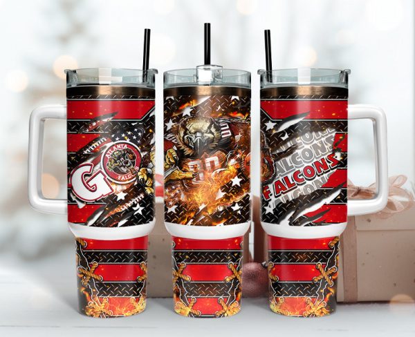 Atlanta Falcons NFL Mascot Custom Stanley Quencher 30oz-40oz Stainless Steel Tumbler Hot And Cold Tumbler