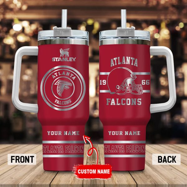 Atlanta Falcons NFL Custom Stanley Quencher 30oz-40oz Stainless Steel Tumbler Hot And Cold Tumbler