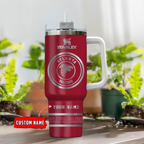 Atlanta Falcons NFL Custom Stanley Quencher 30oz-40oz Stainless Steel Tumbler Hot And Cold Tumbler - Image 2