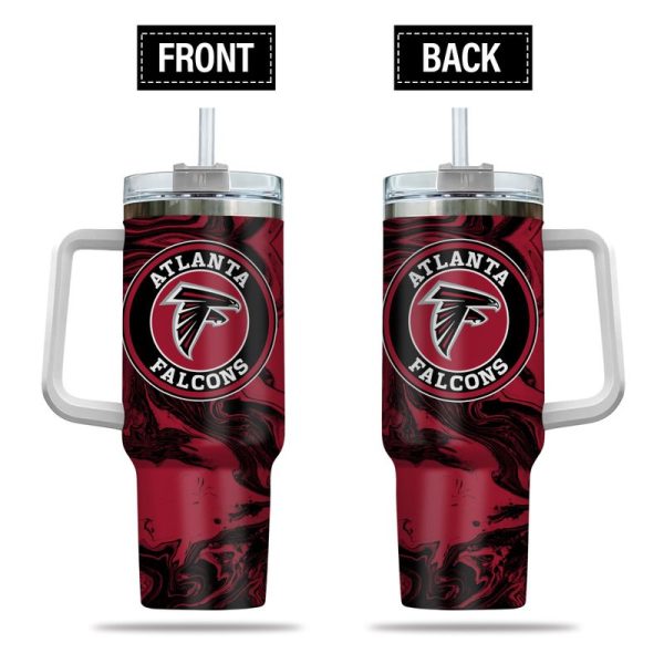 Atlanta Falcons NFL Custom Stanley Quencher 30oz-40oz Stainless Steel Tumbler Hot And Cold Tumbler