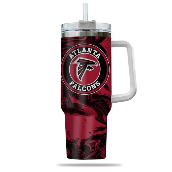 Atlanta Falcons NFL Custom Stanley Quencher 30oz-40oz Stainless Steel Tumbler Hot And Cold Tumbler - Image 2