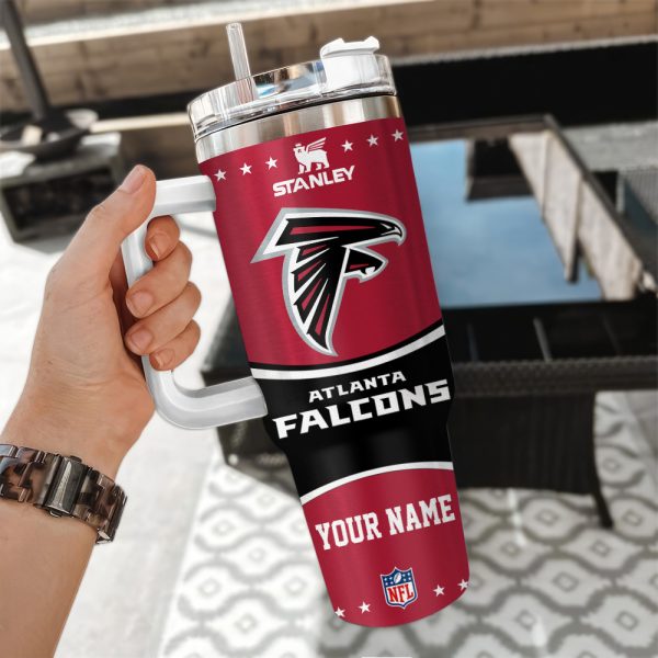 Atlanta Falcons NFL Custom Stanley Quencher 30oz-40oz Stainless Steel Tumbler Hot And Cold Tumbler - Image 3