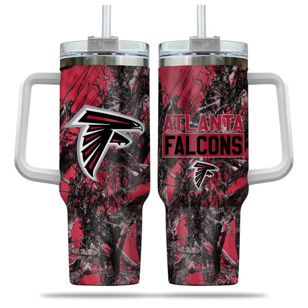 Atlanta Falcons NFL Hunting Custom Stanley Quencher 30oz-40oz Stainless Steel Tumbler Hot And Cold Tumbler