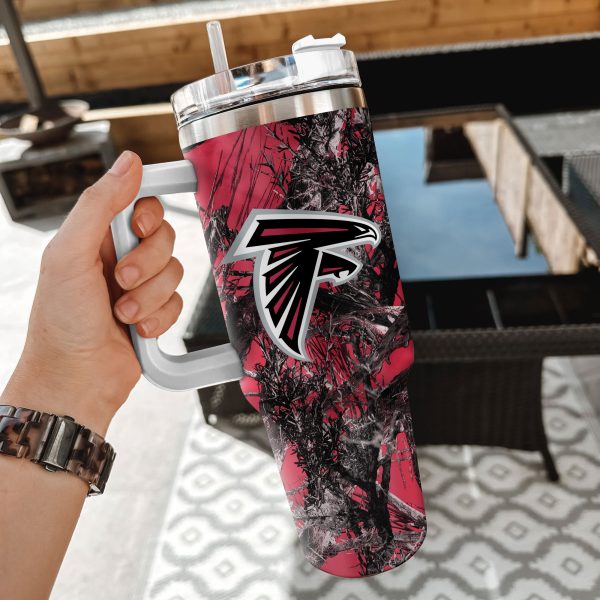 Atlanta Falcons NFL Hunting Custom Stanley Quencher 30oz-40oz Stainless Steel Tumbler Hot And Cold Tumbler - Image 2