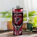 Atlanta Falcons NFL Nutrition Facts Custom Stanley Quencher 30oz-40oz Stainless Steel Tumbler Hot And Cold Tumbler