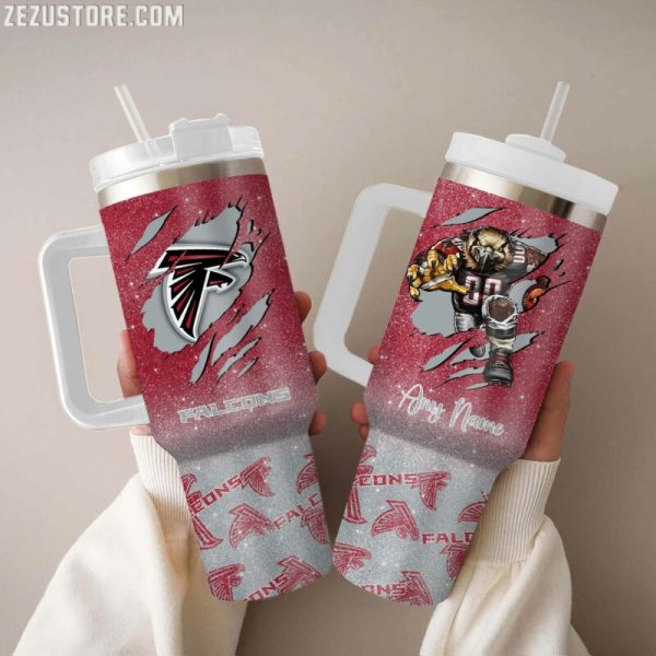 Atlanta Falcons NFL Custom Stanley Quencher 30oz-40oz Stainless Steel Tumbler Hot And Cold Tumbler