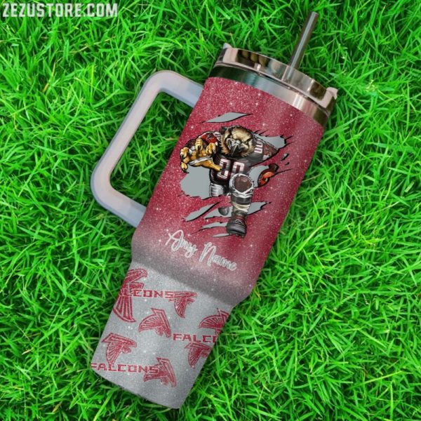 Atlanta Falcons NFL Custom Stanley Quencher 30oz-40oz Stainless Steel Tumbler Hot And Cold Tumbler - Image 3