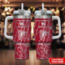 Atlanta Falcons NFL Silver Custom Stanley Quencher 30oz-40oz Stainless Steel Tumbler Hot And Cold Tumbler