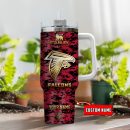 Atlanta Falcons NFL Camouflage Golden Logo Custom Stanley Quencher 30oz-40oz Stainless Steel Tumbler Hot And Cold Tumbler