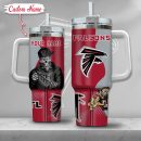 NFL Atlanta Falcons Gangster Skeleton Custom Stanley Quencher 30oz-40oz Stainless Steel Tumbler Hot And Cold Tumbler