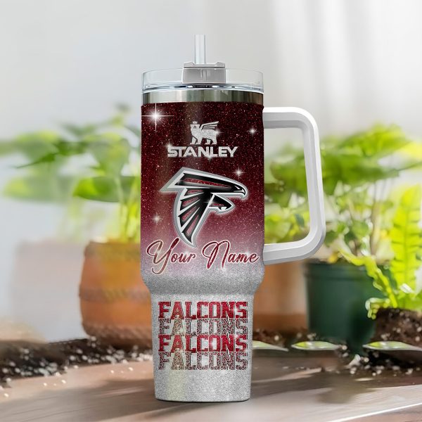 Atlanta Falcons NFL Custom Stanley Quencher 30oz-40oz Stainless Steel Tumbler Hot And Cold Tumbler - Image 2