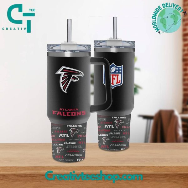 Atlanta Falcons NFL Custom Stanley Quencher 30oz-40oz Stainless Steel Tumbler Hot And Cold Tumbler