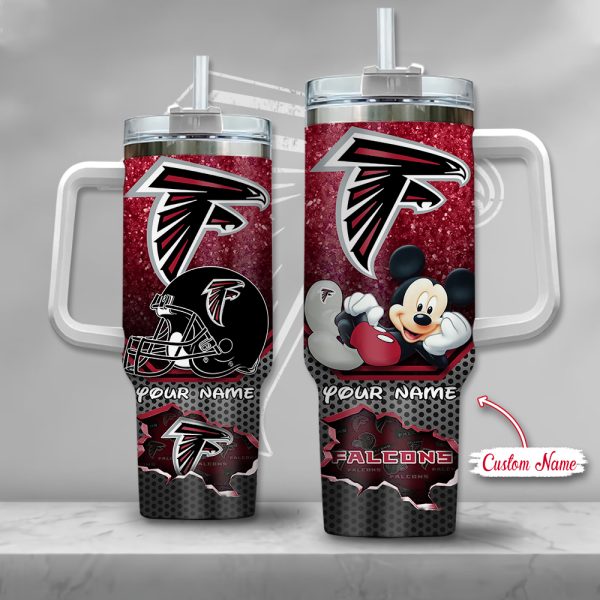 Atlanta Falcons NFL Custom Stanley Quencher 30oz-40oz Stainless Steel Tumbler Hot And Cold Tumbler