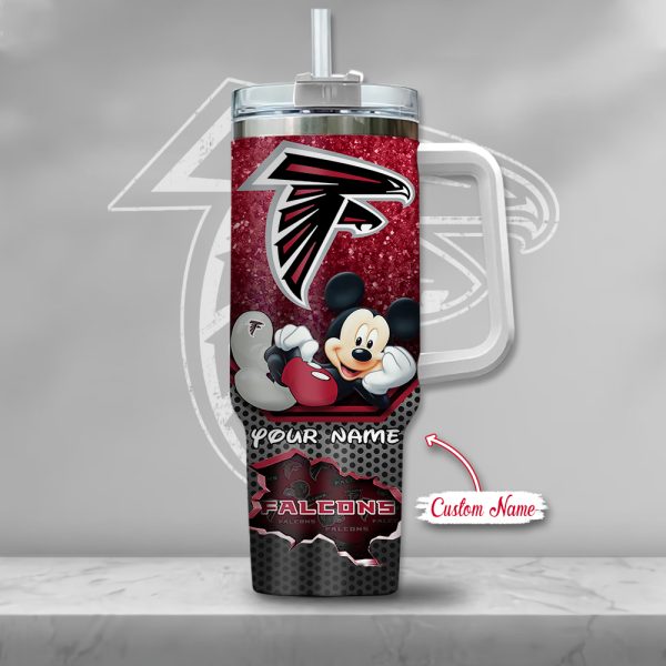 Atlanta Falcons NFL Custom Stanley Quencher 30oz-40oz Stainless Steel Tumbler Hot And Cold Tumbler - Image 2