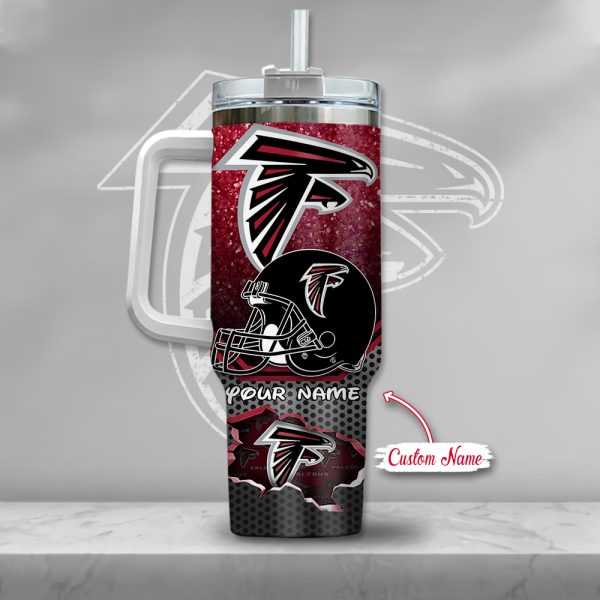 Atlanta Falcons NFL Custom Stanley Quencher 30oz-40oz Stainless Steel Tumbler Hot And Cold Tumbler - Image 3