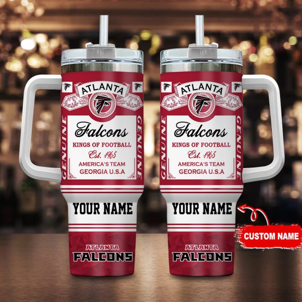 Atlanta Falcons NFL Custom Stanley Quencher 30oz-40oz Stainless Steel Tumbler Hot And Cold Tumbler