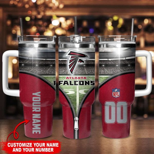 Atlanta Falcons NFL Custom Stanley Quencher 30oz-40oz Stainless Steel Tumbler Hot And Cold Tumbler