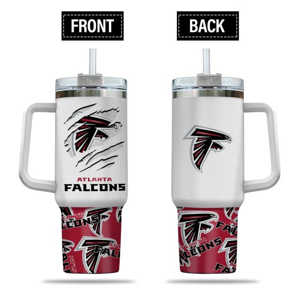 Atlanta Falcons NFL Custom Stanley Quencher 30oz-40oz Stainless Steel Tumbler Hot And Cold Tumbler
