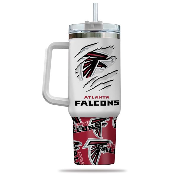 Atlanta Falcons NFL Custom Stanley Quencher 30oz-40oz Stainless Steel Tumbler Hot And Cold Tumbler - Image 3