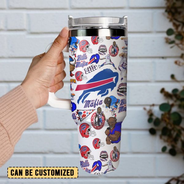 Buffalo Bills NFL Sports Custom Stanley Quencher 30oz-40oz Stainless Steel Tumbler Hot And Cold Tumbler - Image 3