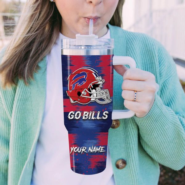 Buffalo BillsCartoon Custom Stanley Quencher 30oz-40oz Stainless Steel Tumbler - Image 5