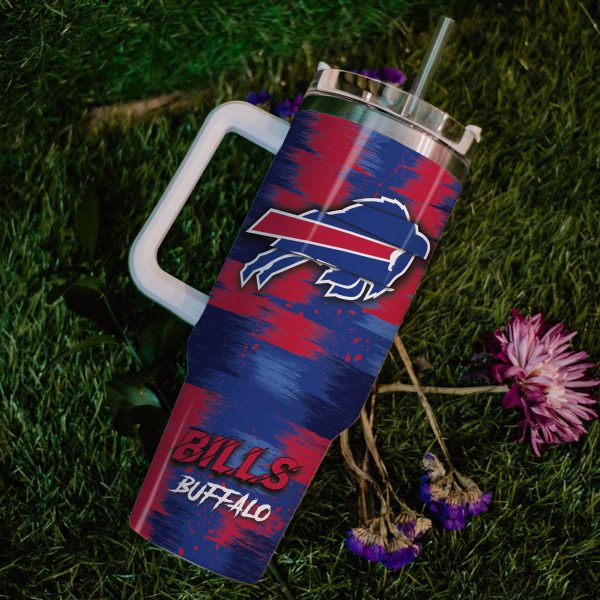 Buffalo BillsCartoon Custom Stanley Quencher 30oz-40oz Stainless Steel Tumbler - Image 6