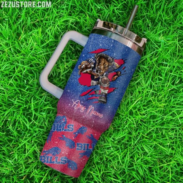 Buffalo Bills NFL Custom Stanley Quencher 30oz-40oz Stainless Steel Tumbler Hot And Cold Tumbler - Image 3