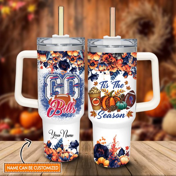 Buffalo Bills NFL Custom Stanley Quencher 30oz-40oz Stainless Steel Tumbler Hot And Cold Tumbler