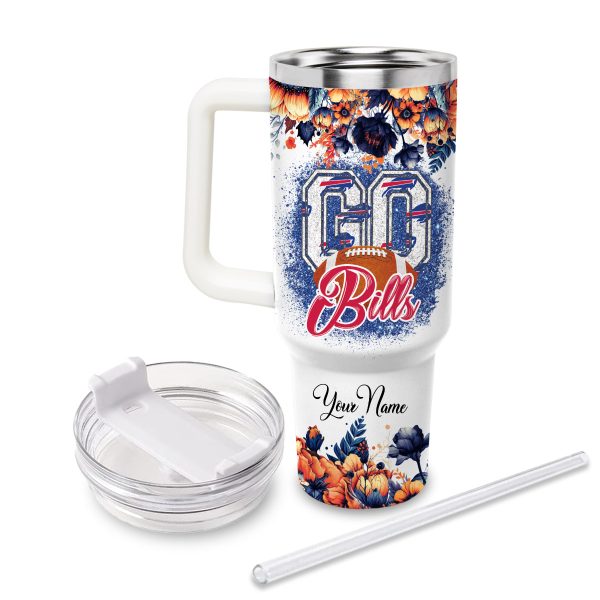 Buffalo Bills NFL Custom Stanley Quencher 30oz-40oz Stainless Steel Tumbler Hot And Cold Tumbler - Image 3