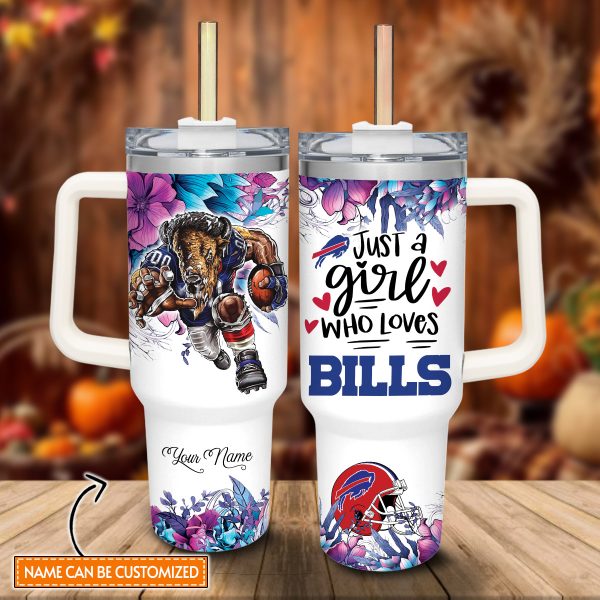 Buffalo Bills NFL Custom Stanley Quencher 30oz-40oz Stainless Steel Tumbler Hot And Cold Tumbler