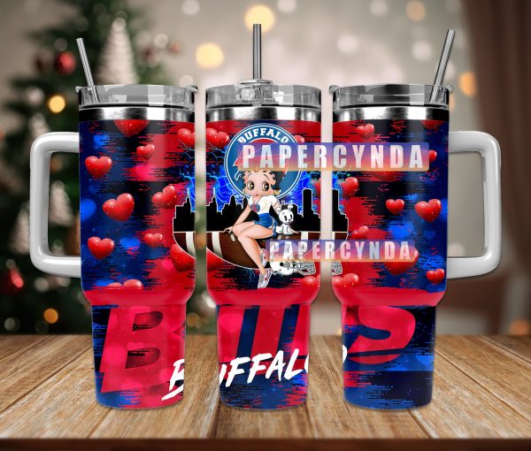 Buffalo Bills Custom Stanley Quencher 30oz-40oz Stainless Steel Tumbler Hot And Cold Tumbler