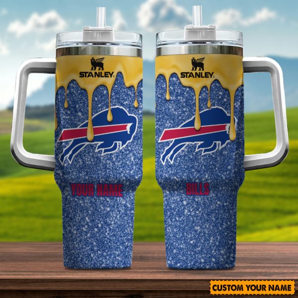 NFL Buffalo Bills Custom Stanley Quencher 30oz-40oz Stainless Steel Tumbler Hot And Cold Tumbler - Image 3