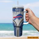 Buffalo Bills NFL Glitter Leopard Print Custom Stanley Quencher 30oz-40oz Stainless Steel Tumbler Hot And Cold Tumbler