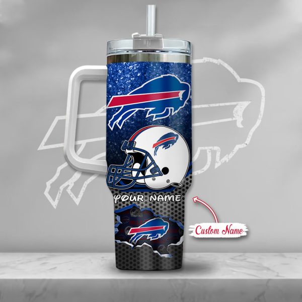 Buffalo Bills NFL Custom Stanley Quencher 30oz-40oz Stainless Steel Tumbler Hot And Cold Tumbler - Image 3