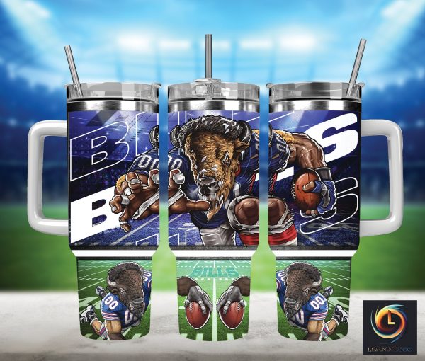 Buffalo Bills NFL Mascot Custom Stanley Quencher 30oz-40oz Stainless Steel Tumbler Hot And Cold Tumbler