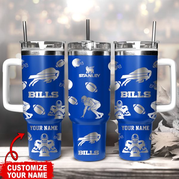 Buffalo Bills NFL Custom Stanley Quencher 30oz-40oz Stainless Steel Tumbler Hot And Cold Tumbler