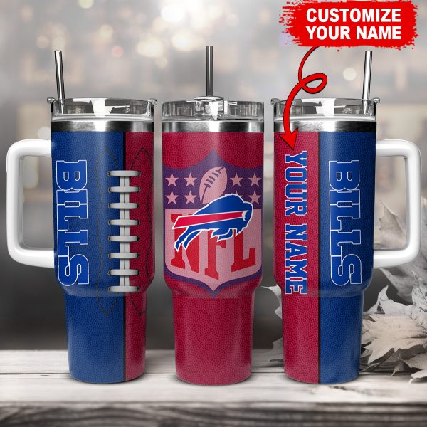 Buffalo Bills NFL Custom Stanley Quencher 30oz-40oz Stainless Steel Tumbler Hot And Cold Tumbler